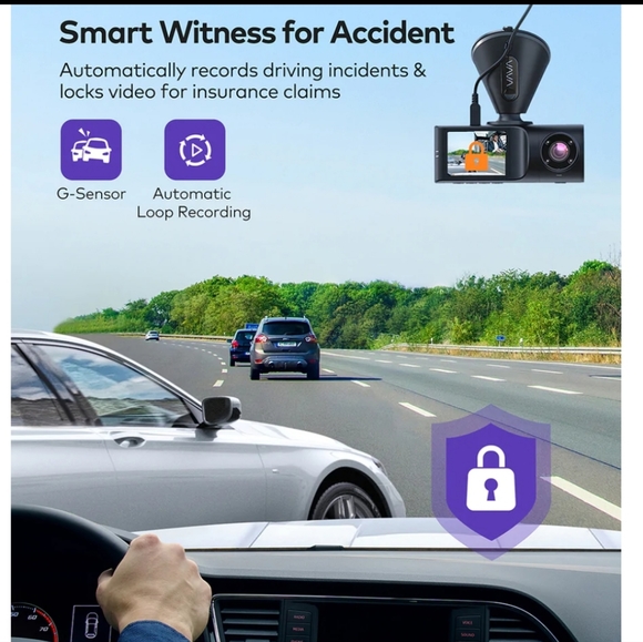 VAVA VA-VD009 2K Dual Dash Cam factory sealed - Picture 2 of 11